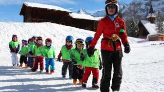 Skischule Mürren Gruppenunterricht Kinder